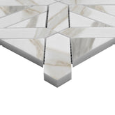 Calacatta Gold Italian Marble Geometrica Mosaic Tile Honed (Matte)